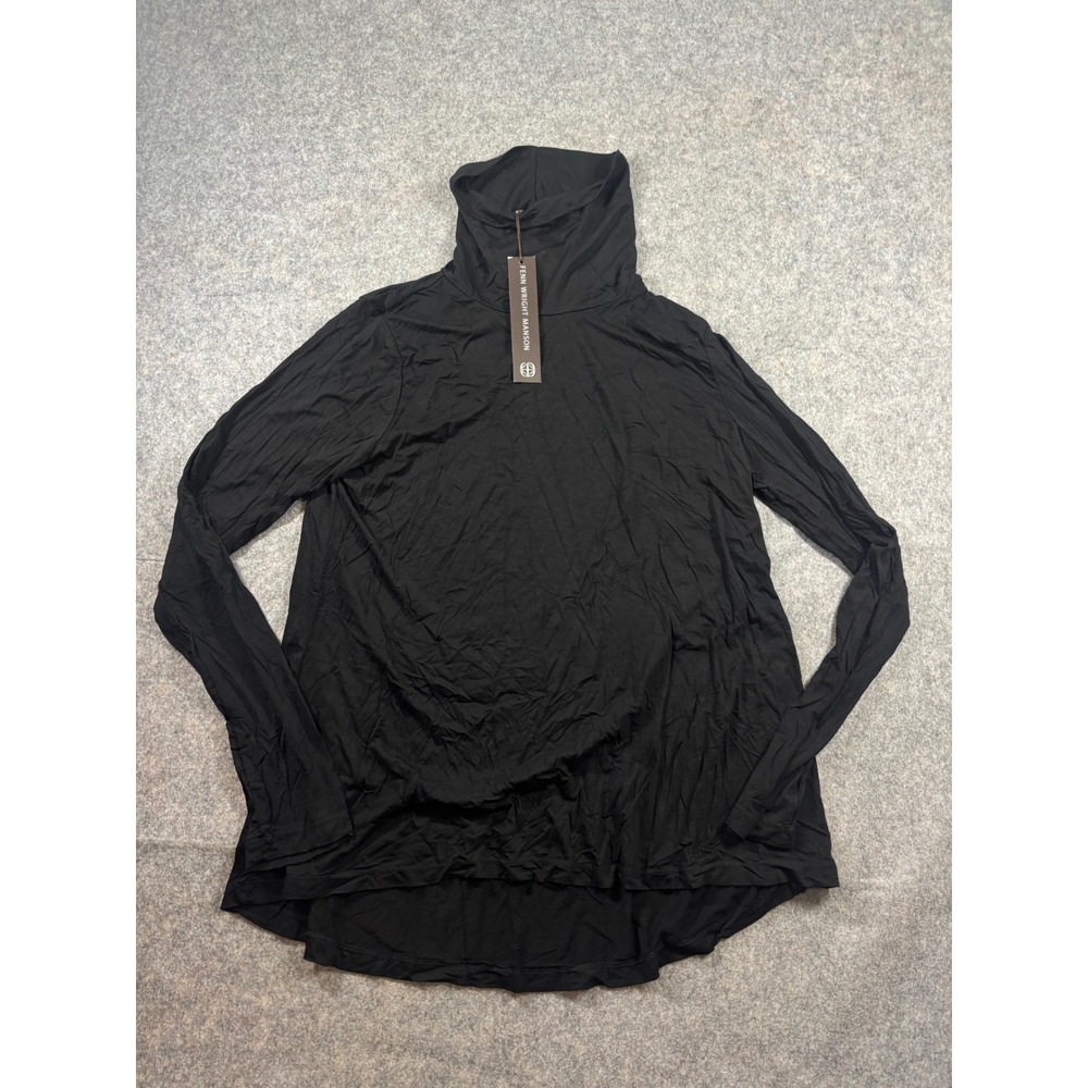 Fenn Wright Manson Black Turtleneck Long Sleeve Top Womens XL Minimalist Capsule